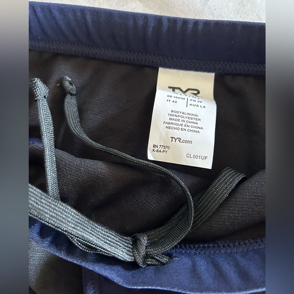 TYR womens Durafast Elite Brief Swimsuit Solid navy blue size small NWT - Picture 4 of 4